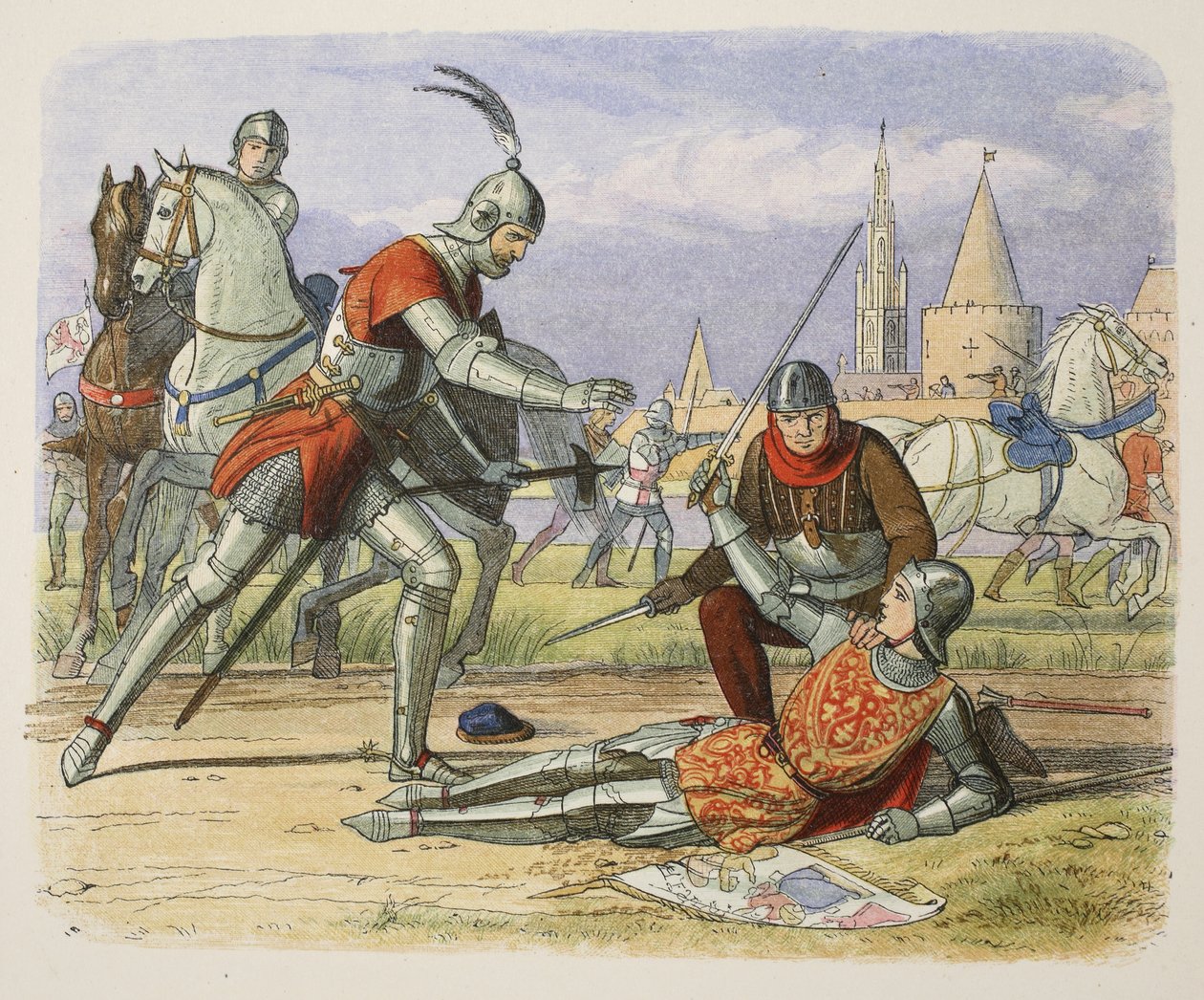 Capture of Joan of Arc, 25 May 1430, from A Chronicle of England BC 55 to AD 1485, pub. London, 1863 by James William Edmund Doyle