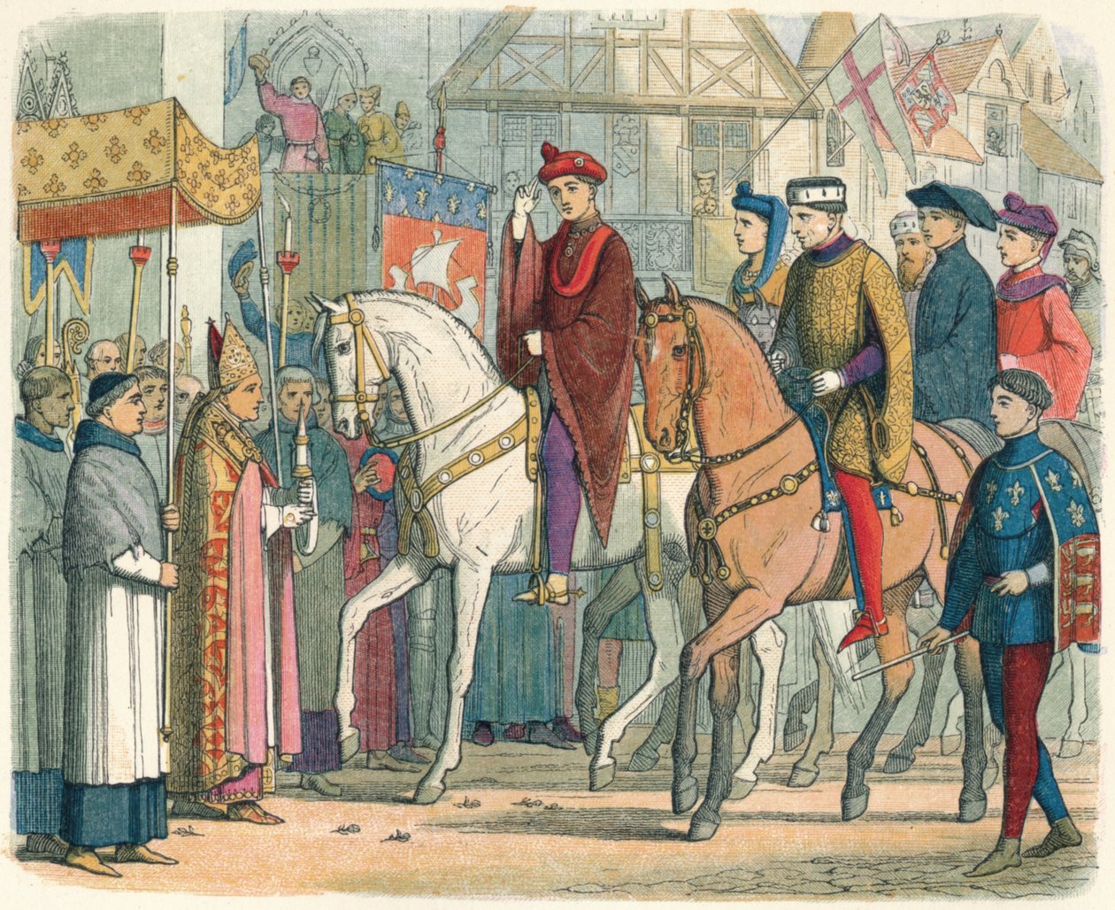 Charles and Henry Welcomed by the Clergy by James William Edmund Doyle