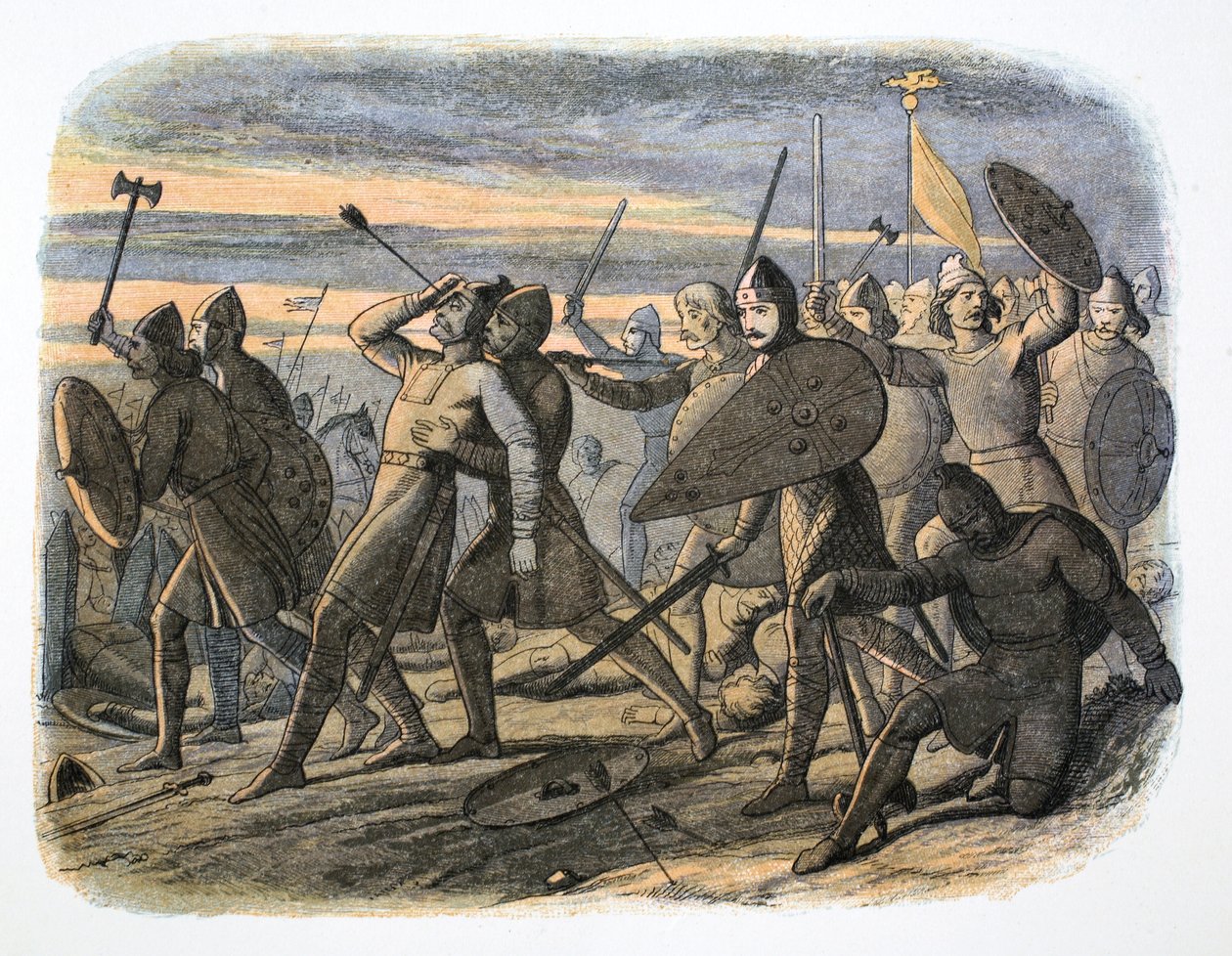 Death of King Harold, Battle of Hastings, 1066 by James William Edmund Doyle