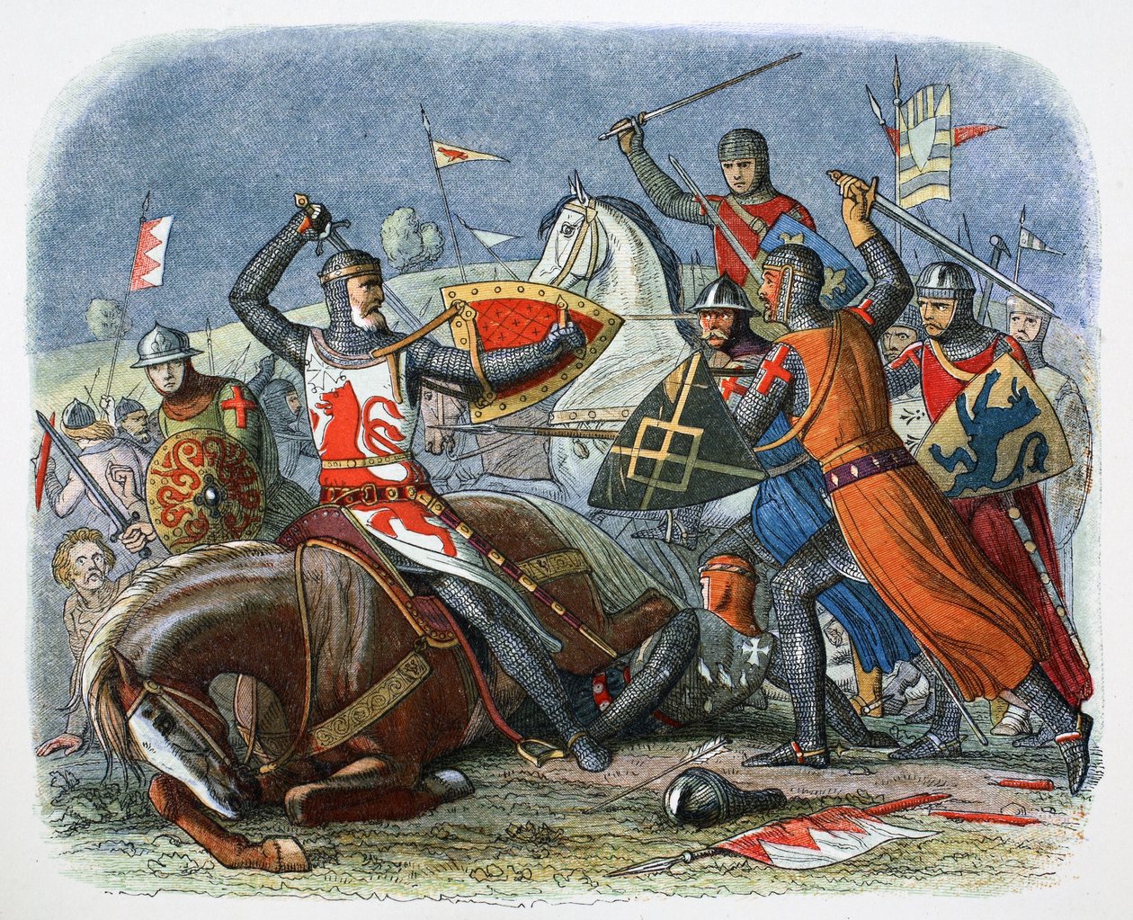 Death of Simon de Montfort, Battle of Evesham, Worcestershire by James William Edmund Doyle