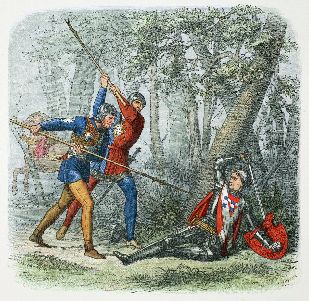 Death of Warwick the Kingmaker, Battle of Barnet, 1471, 1864 by James William Edmund Doyle
