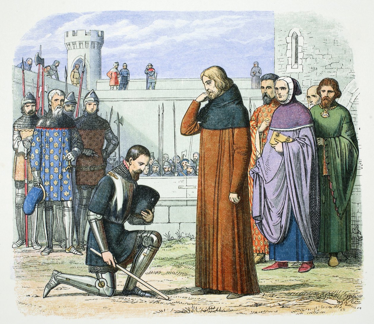 Henry Bolingbroke Demanding the Throne of Richard II of England, Flint, Wales by James William Edmund Doyle