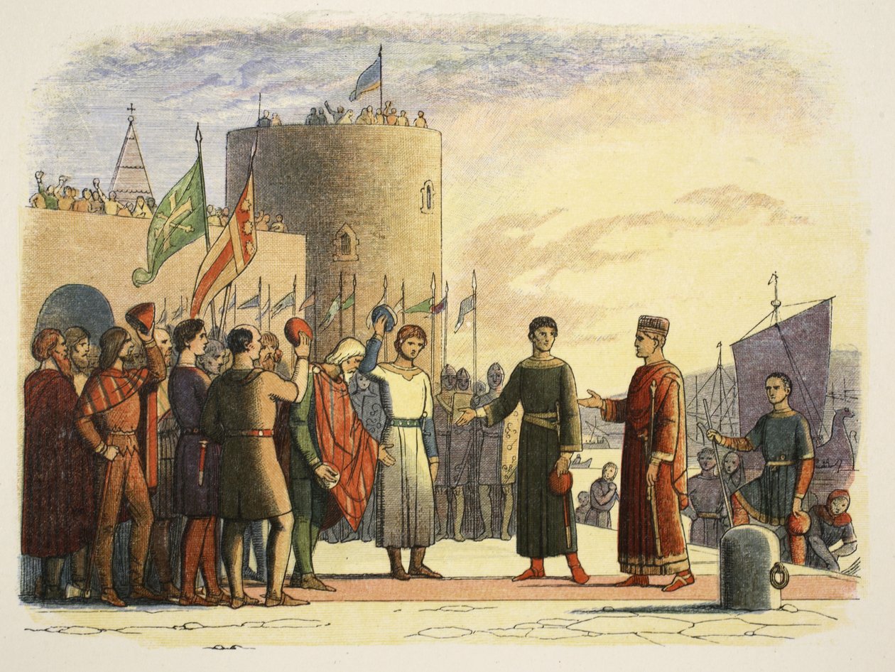 Henry at Waterford, Ireland, 18 October 1172, from A Chronicle of England BC 55 to AD 1485, pub. London, 1863 by James William Edmund Doyle