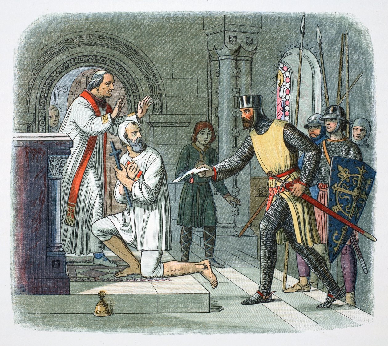 Hubert de Burgh Taken from Sanctuary at Boisars, France, 1232, 1864 by James William Edmund Doyle