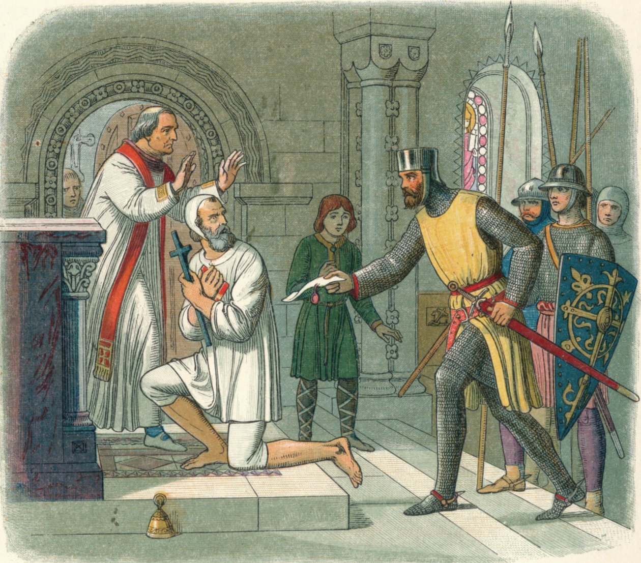 Hubert Taken from Sanctuary at Boisars by James William Edmund Doyle