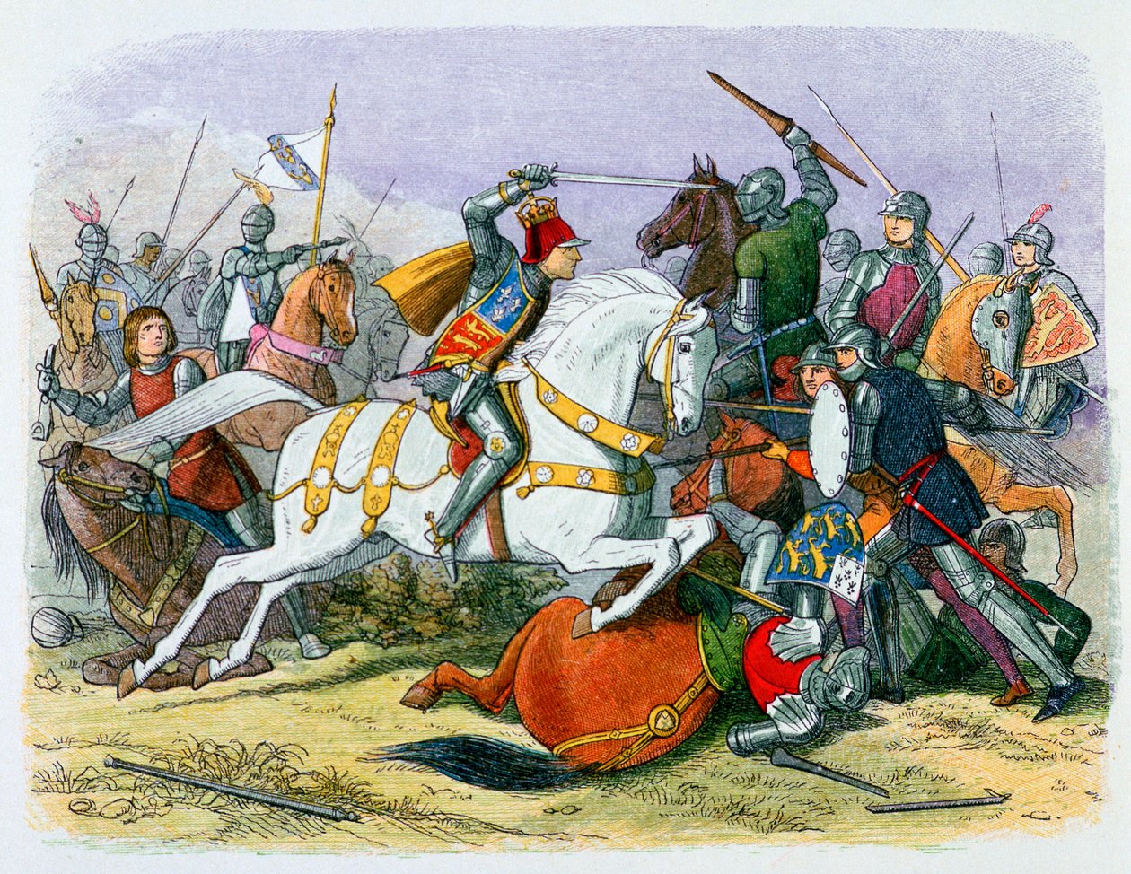 Illustration of Richard III at the Battle of Bosworth by James William Edmund Doyle