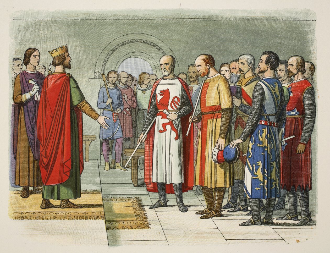 King Henry III and His Parliament, Westminster, 1258, from A Chronicle of England BC 55 to AD 1485, pub. London, 1863 by James William Edmund Doyle