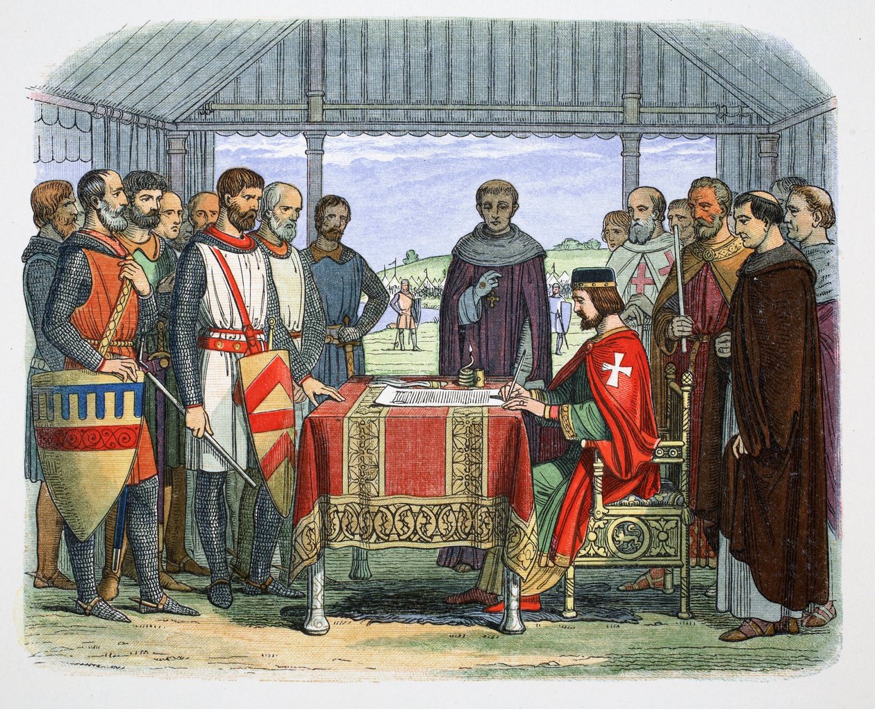 King John signs the Great Charter, Runnymede, Surrey by James William Edmund Doyle
