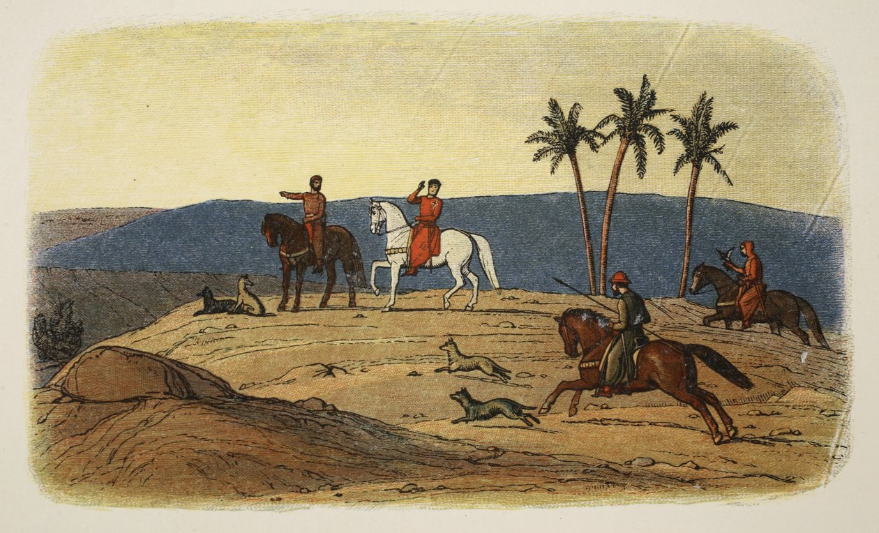 King Richard I refuses to look upon the Holy City, having failed to conquer it, from A Chronicle of England BC 55 to AD 1485, pub. London, 1863 by James William Edmund Doyle