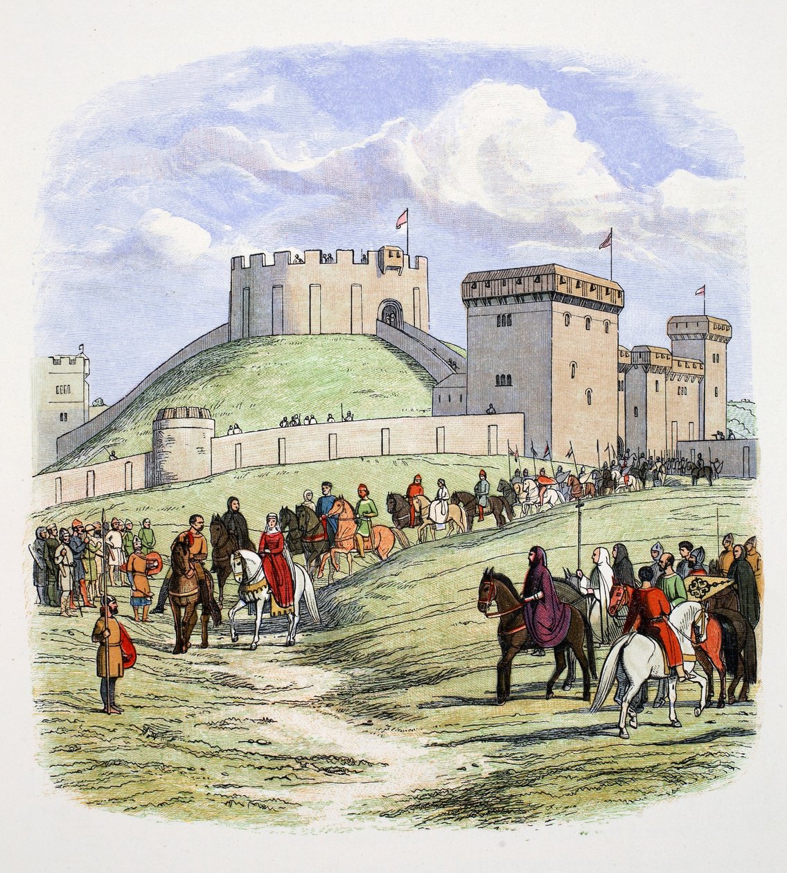 Matilda is Permitted to Retire from Arundel, Sussex, 1139, 1864 by James William Edmund Doyle