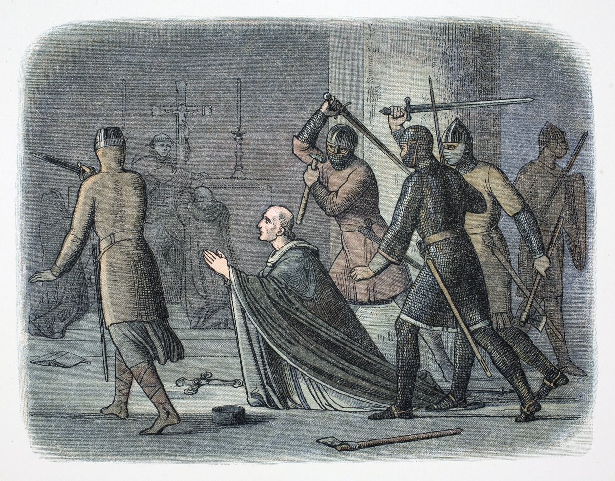 Murder of Thomas Becket, Canterbury Cathedral, Kent, 1170, 1864 by James William Edmund Doyle
