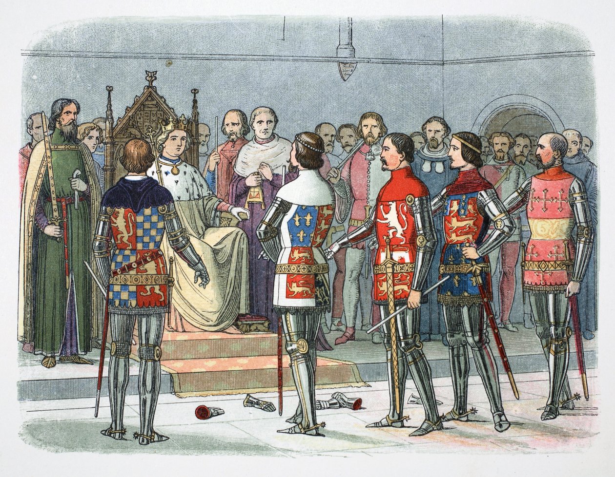 Nobles before King Richard II, Westminster, 1387, 1864 by James William Edmund Doyle