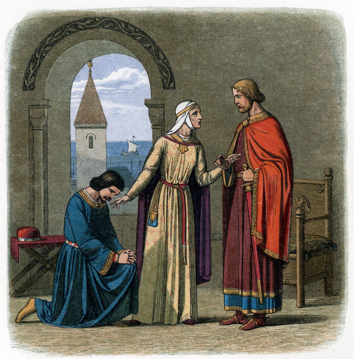 On the Advice of His Mother, Eleanor of Aquitaine, King Richard I by James William Edmund Doyle