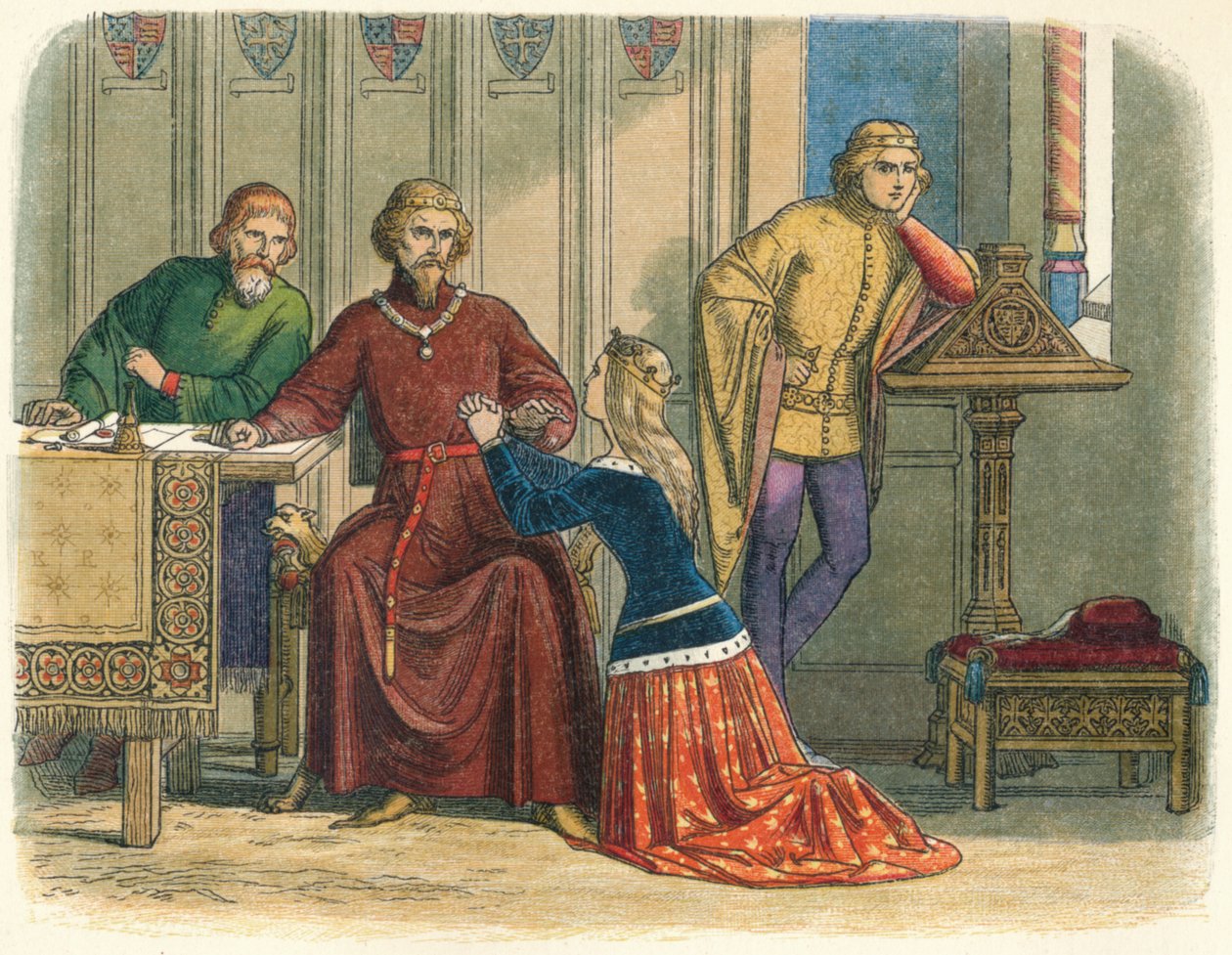 Queen Anne intercedes for Sir Simon Burley, 1388 by James William Edmund Doyle