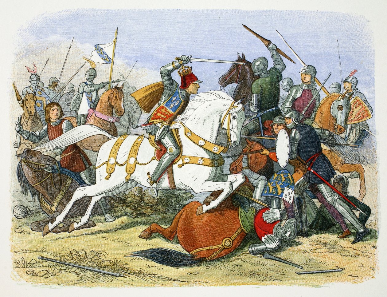 Richard III of England at the Battle of Bosworth Field, Leicestershire by James William Edmund Doyle