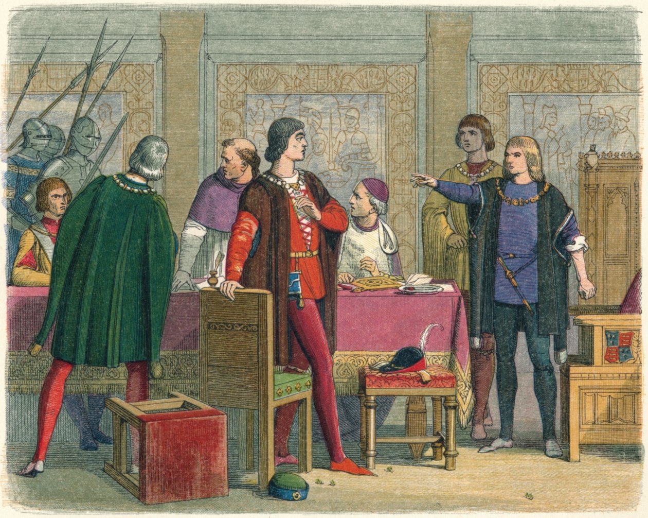 Richard Orders the Arrest of Hastings, 1864 by James William Edmund Doyle