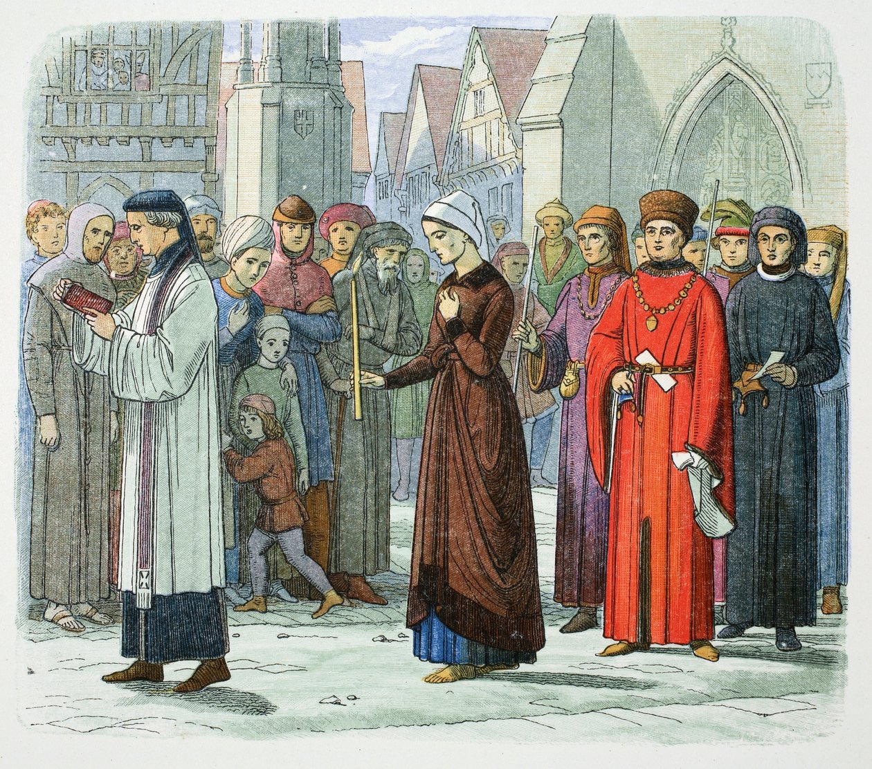 The Duchess of Gloucester Does Penance, 1441, 1864 by James William Edmund Doyle