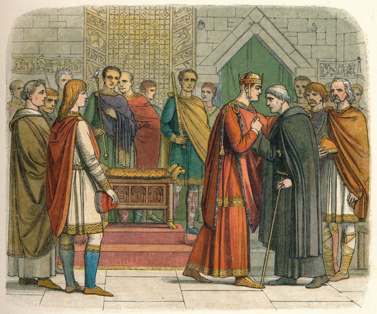 The King pays court to the English leaders, c1066 by James William Edmund Doyle