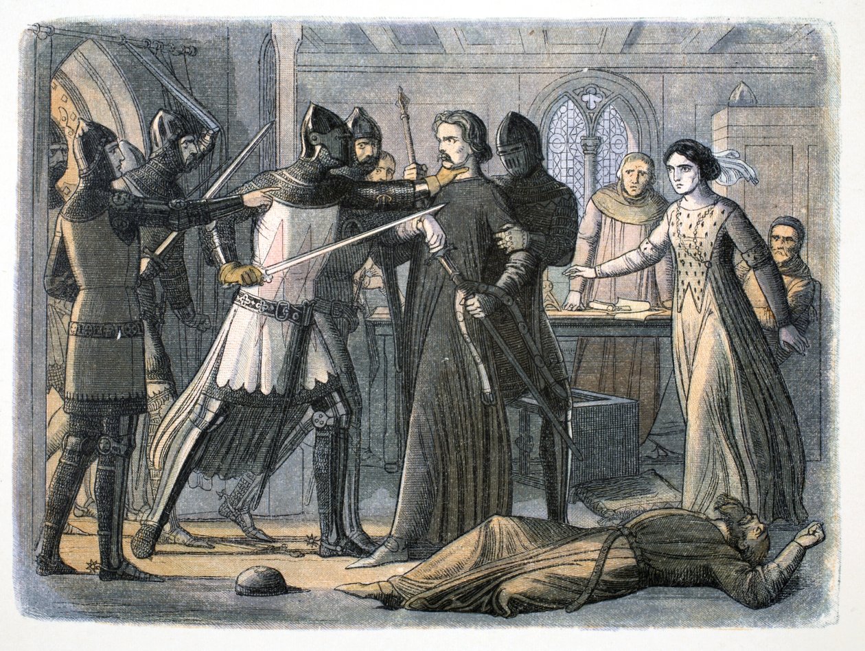 The arrest of Sir Roger Mortimer, Nottingham Castle, 1330, 1864 by James William Edmund Doyle