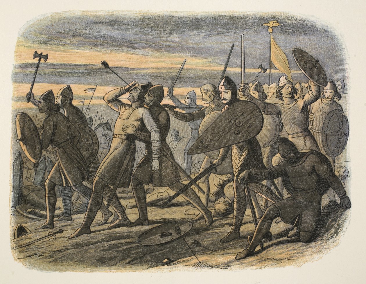 The Death of Harold II at the Battle of Hastings, 1066, from A Chronicle of England BC 55 to AD 1485, pub. London, 1863 by James William Edmund Doyle