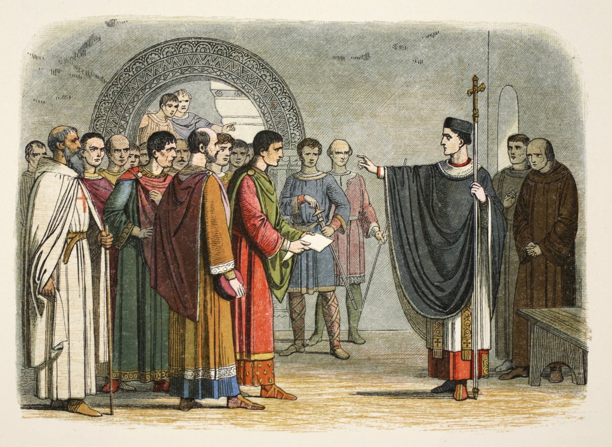 Thomas Becket forbids the Earl of Leicester to pass sentence on him by James William Edmund Doyle