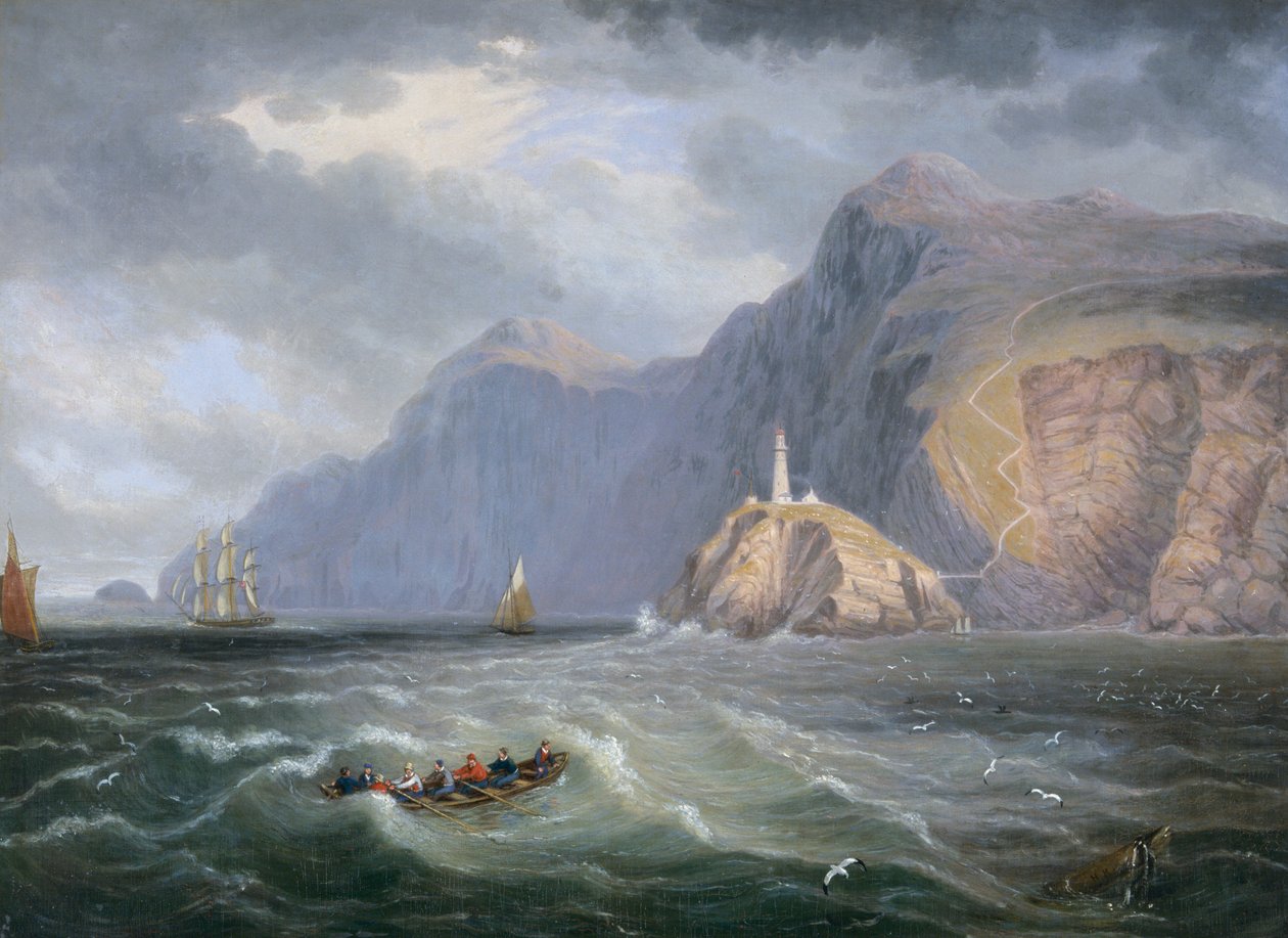 South Stack Rock Holyhead by James Wilson Carmichael