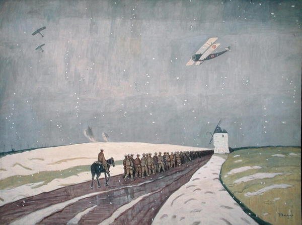 Canadians in the Snow by James Wilson Morrice