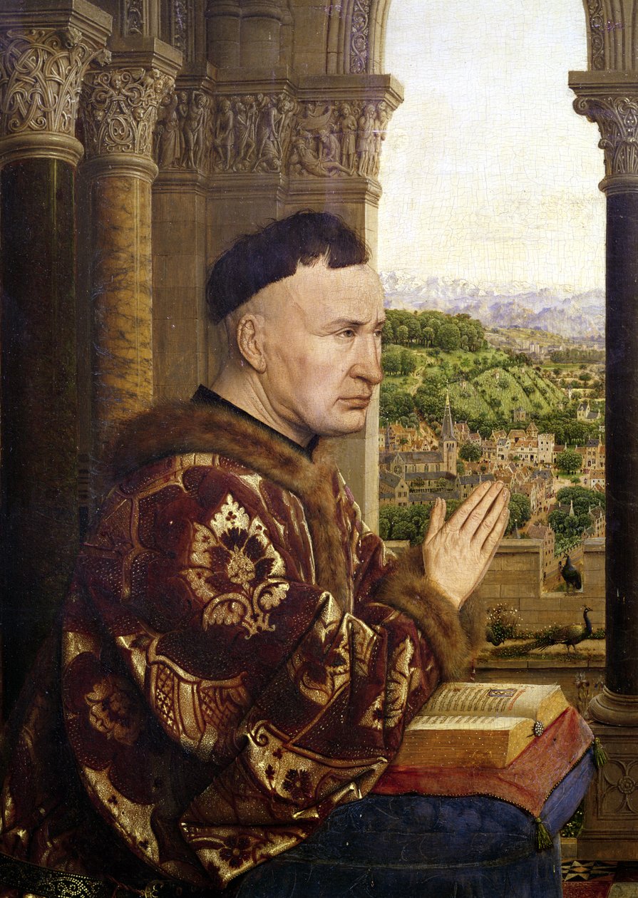 The Rolin Madonna (detail) by Jan van Eyck