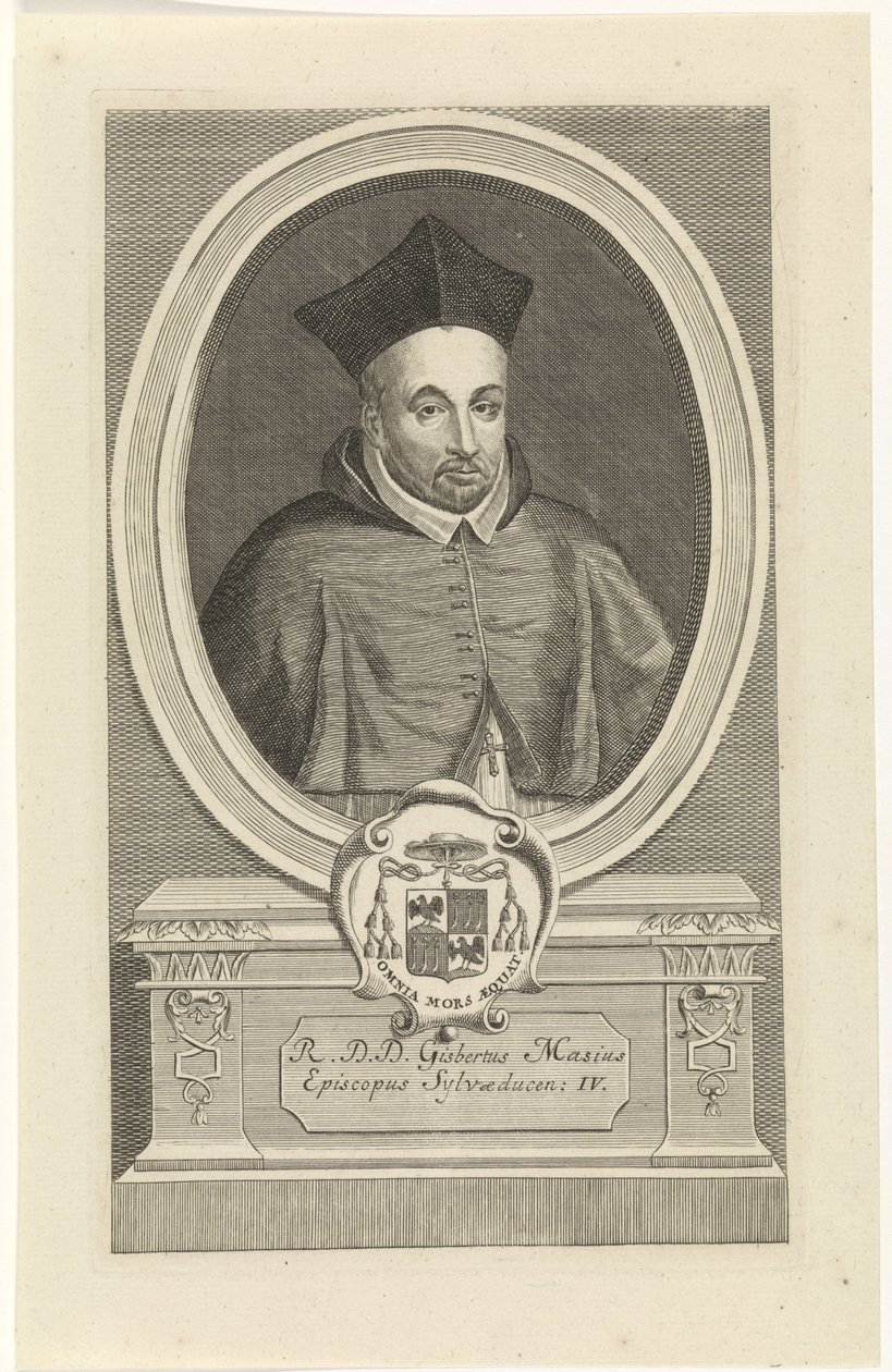 Engraved Portrait of Ghisbertus Masius, 4th Bishop of 