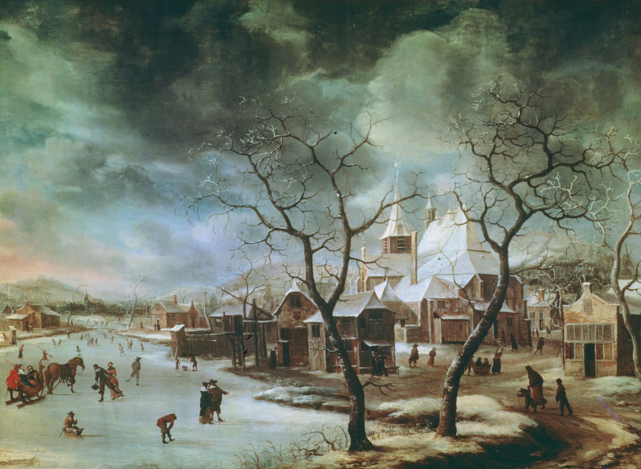 Winter Scene by Jan Abrahamsz. Beerstraten
