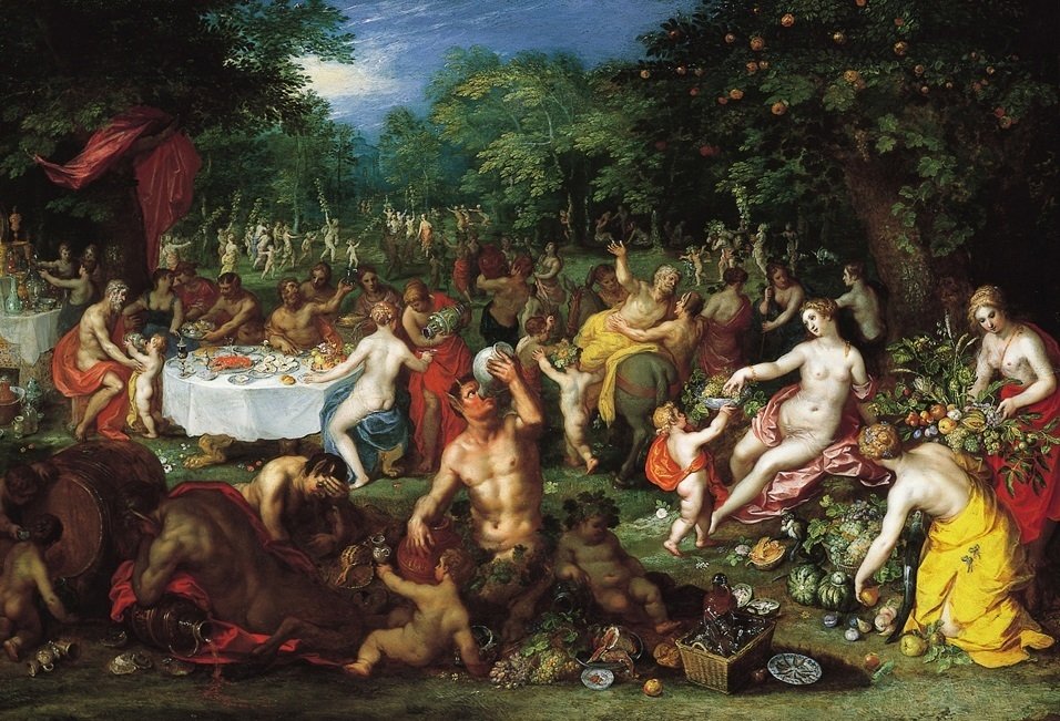 A Bacchanal by Jan the Elder Brueghel