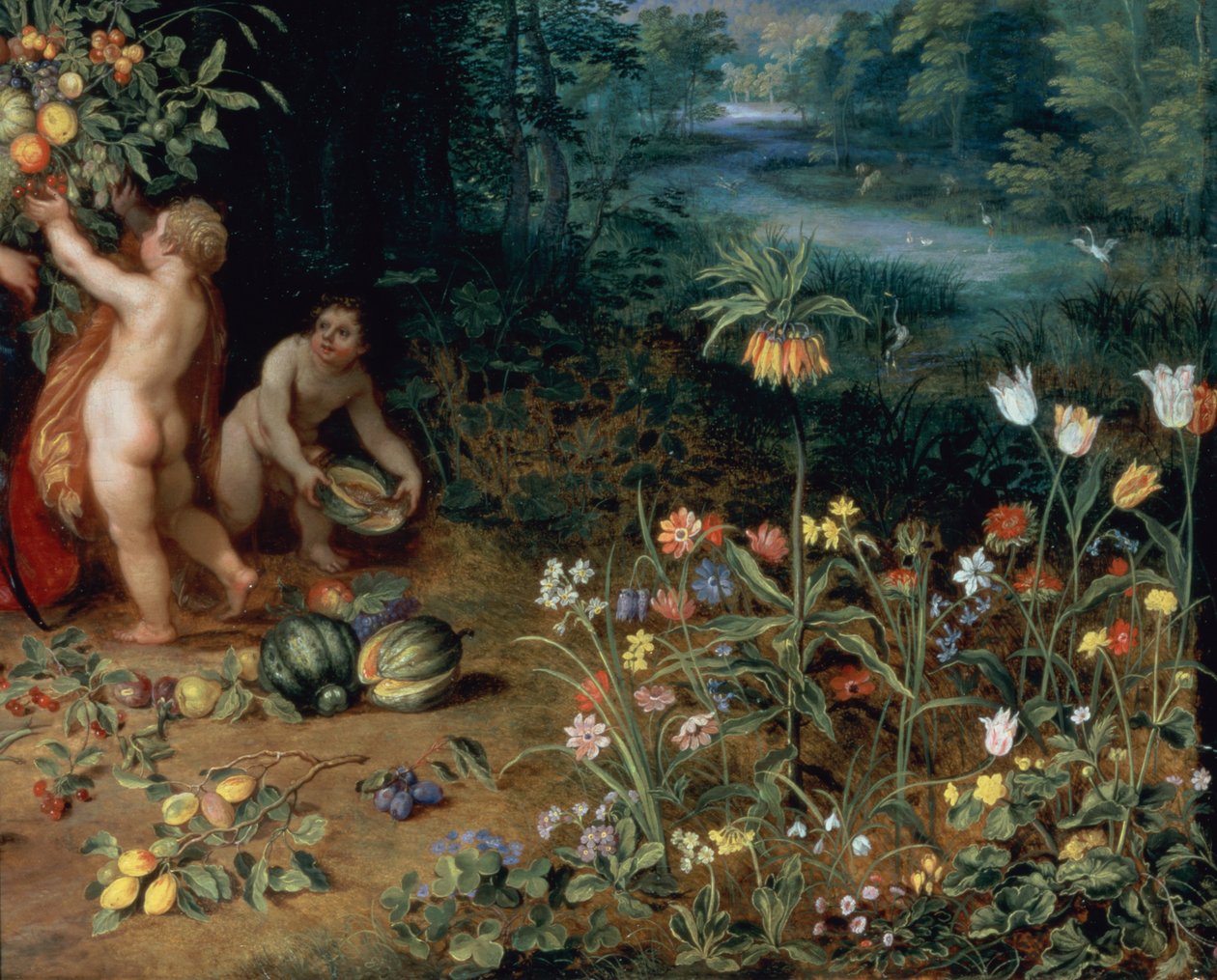 Allegory of Abundance (detail) by Jan the Elder Brueghel