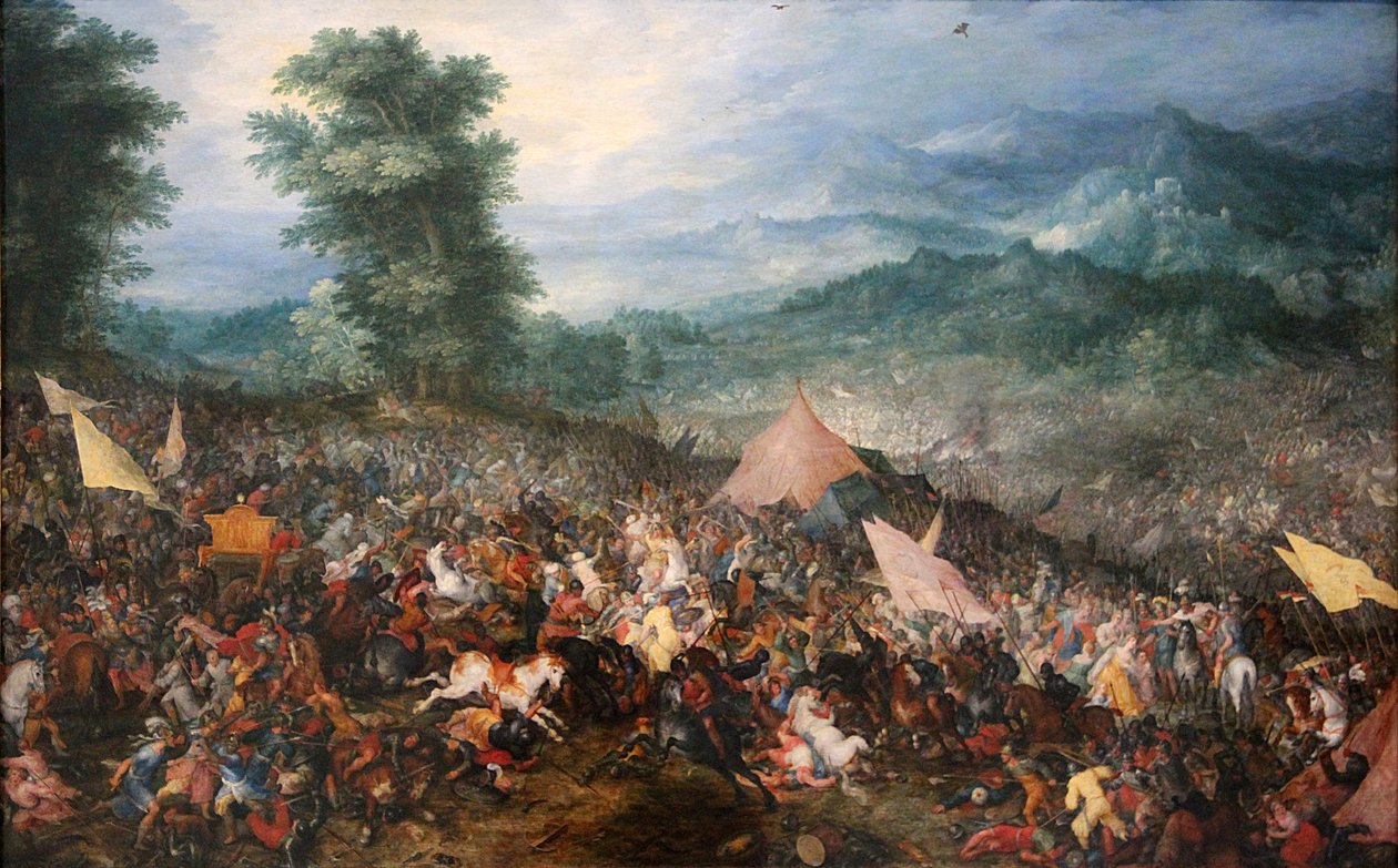 The Battle of Gaugamela on October 1, 1602 by Jan the Elder Brueghel