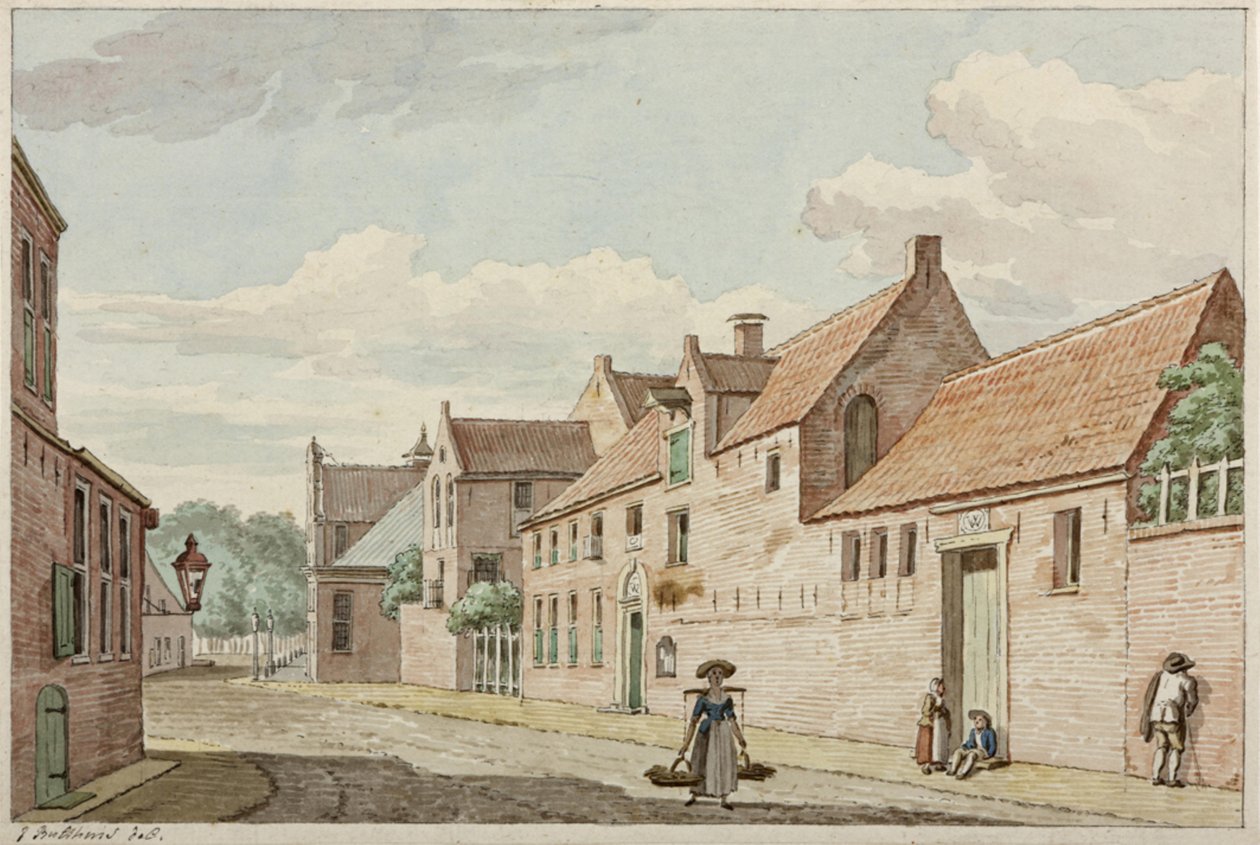 Munnekeholm with the West India House and Aduardergasthuis in the Background by Jan Bulthuis