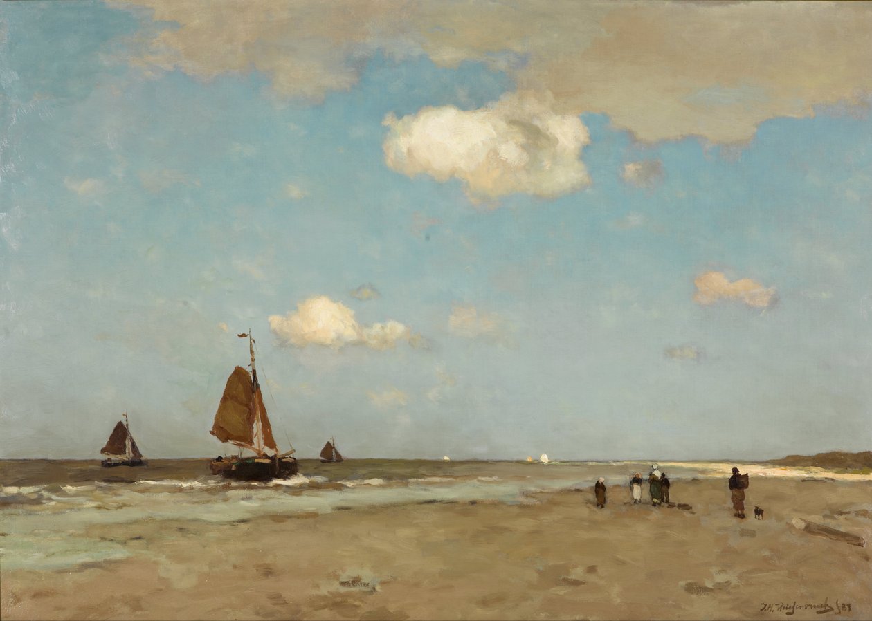 Beach Scene by Jan Hendrik Weissenbruch