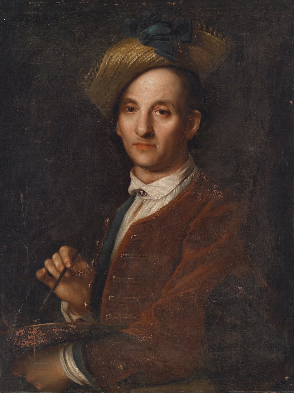 Portrait of David Hoyer (1667-1720), Painter by Jan Kupecký