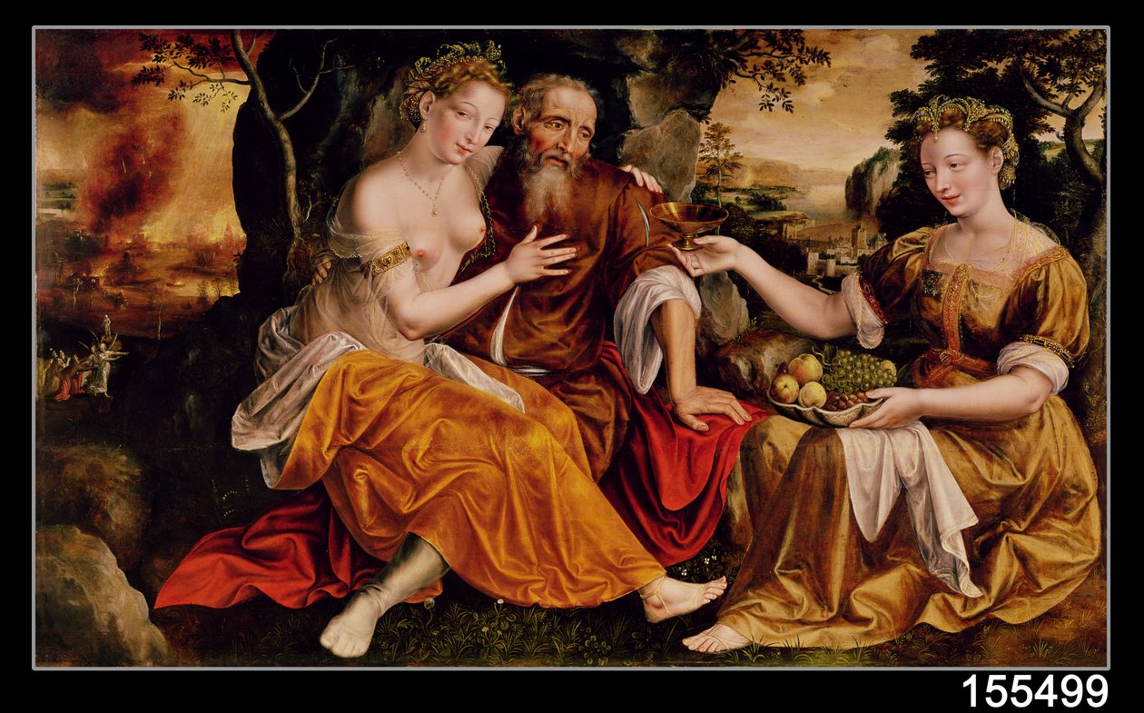 Lot and His Daughters by Jan Massys or Metsys