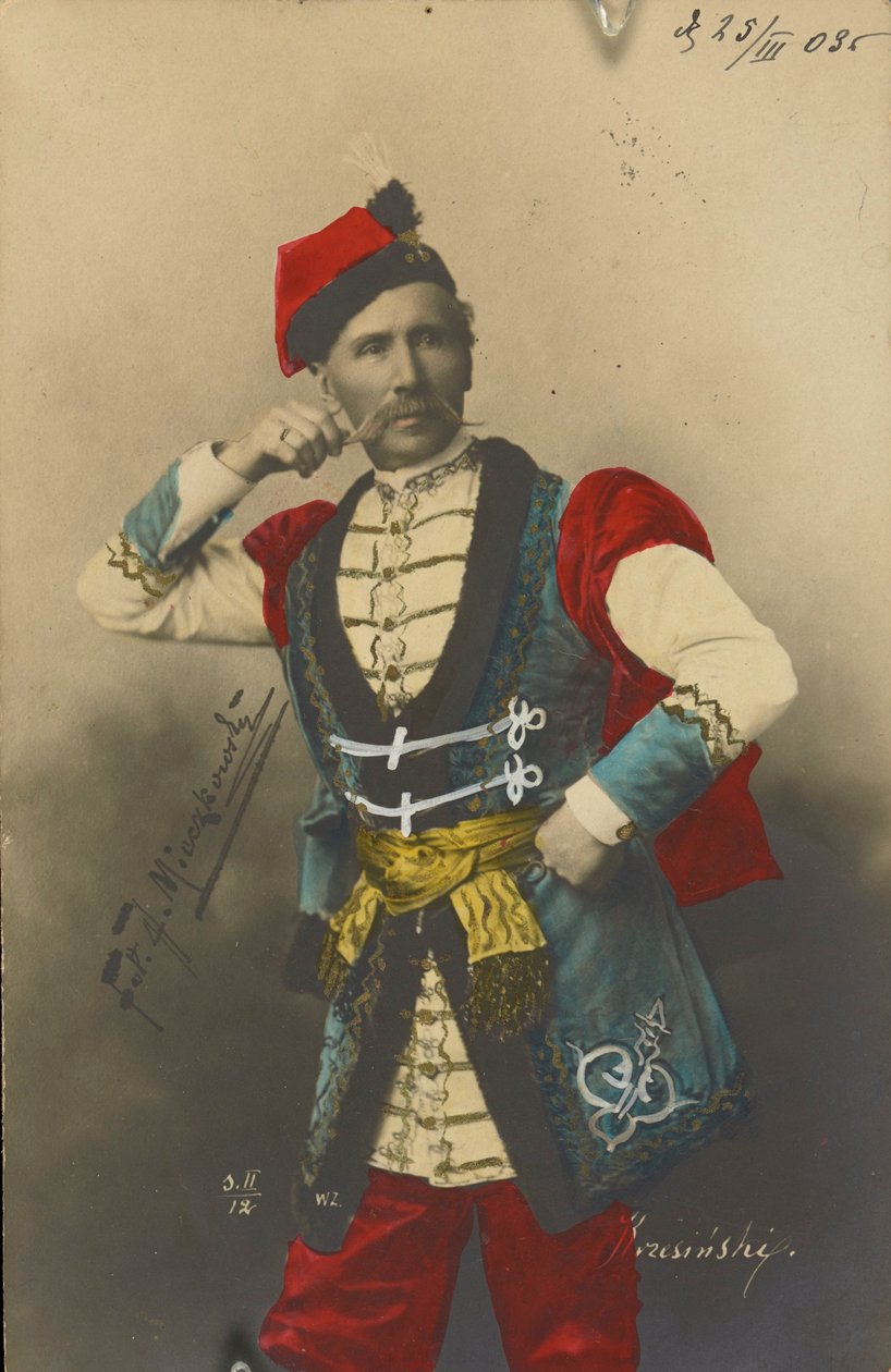 Feliks Krzesiński (Felix Kschessinsky) in Ballet Costume to Mazurka by Jan Mieczkowski