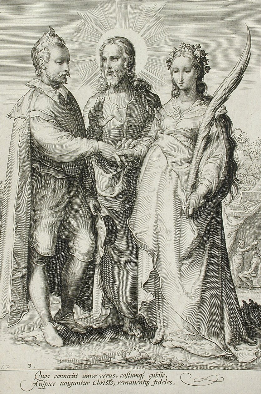 The Christian Marriage, Plate 3 of The Marriage Trilogy by Jan Saenredam