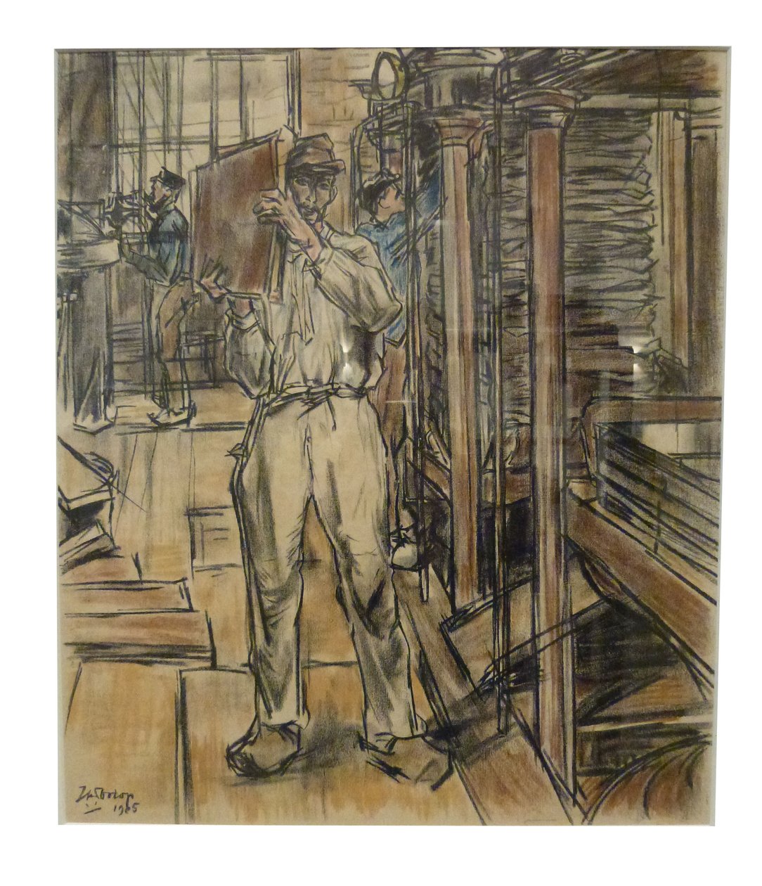 Perserij 1 of the 12 Lithographs Toorop Made About Candle Making by Jan Toorop