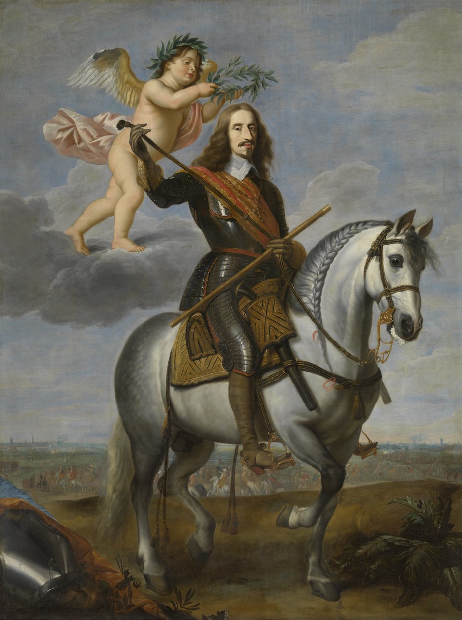 Equestrian Portrait of Archduke Leopold Wilhelm (1614-1662) by Jan den van Hoecke