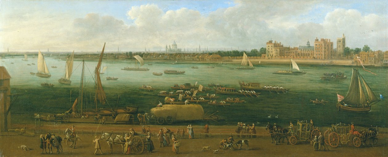 A Panoramic View of Lambeth Palace by Jan the Elder Griffier