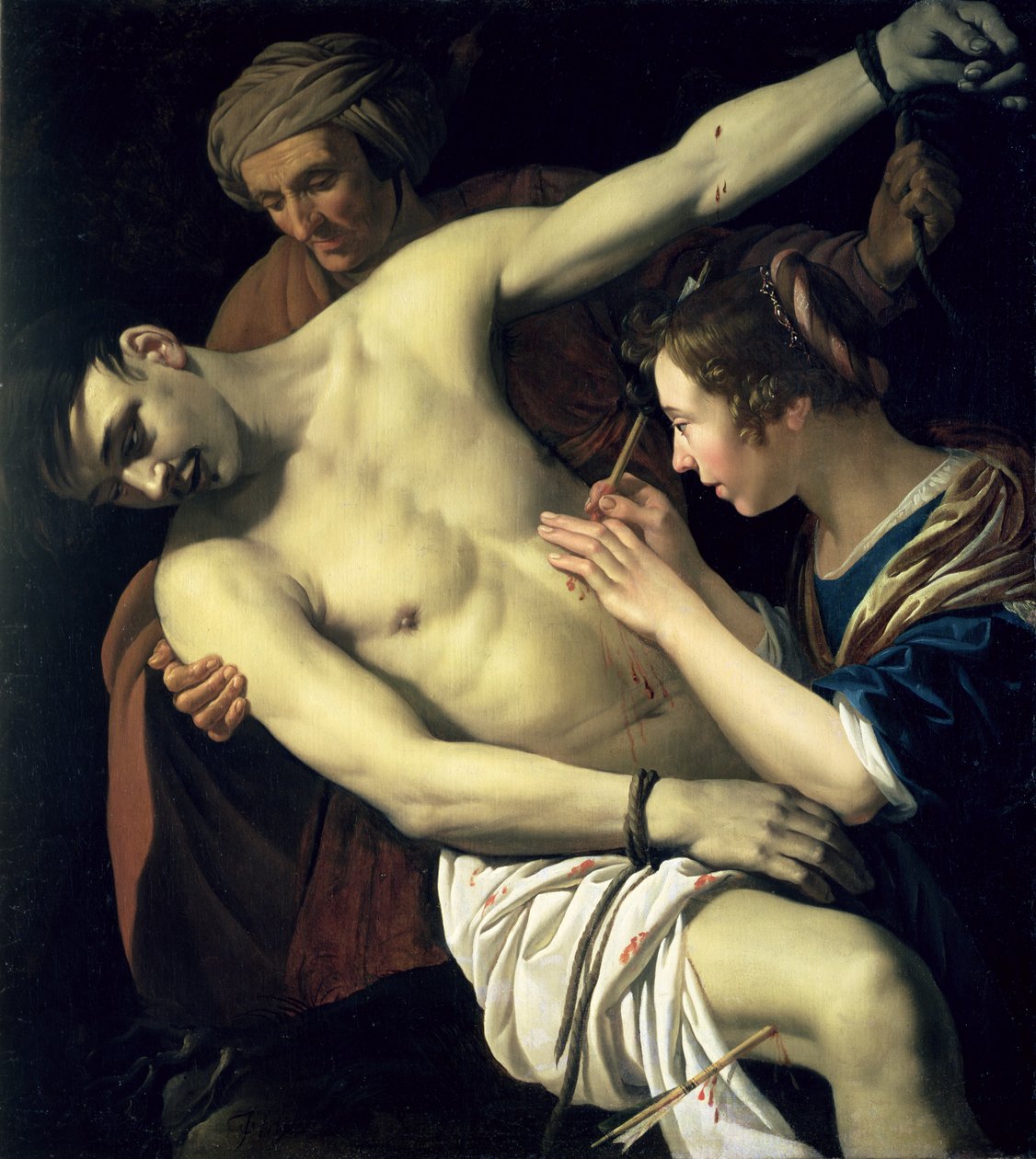 St. Sebastian and St. Irene by Jan van Bijlert or Bylert