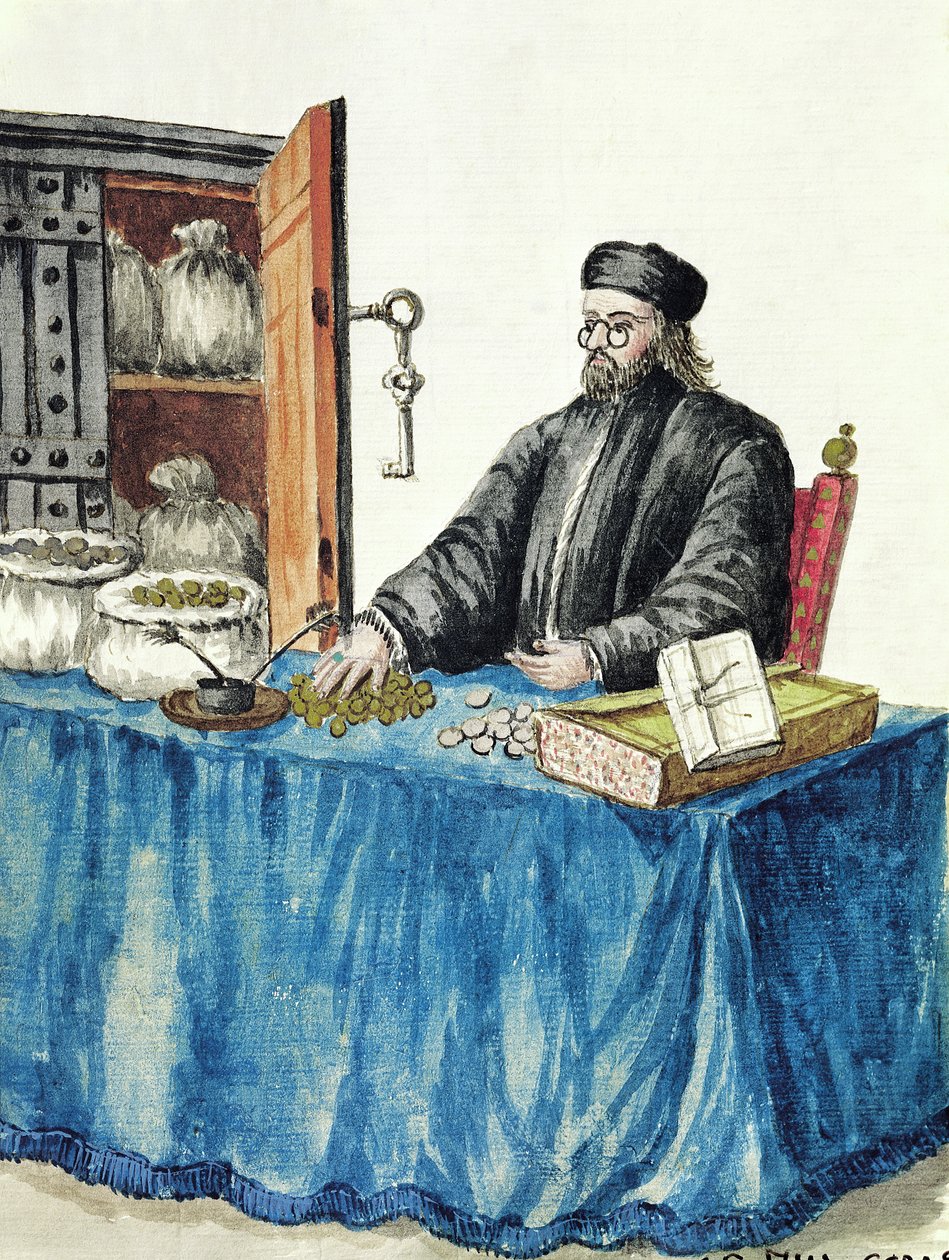 Venetian Moneylender, from an Illustrated Book of Costumes by Jan van Grevenbroeck