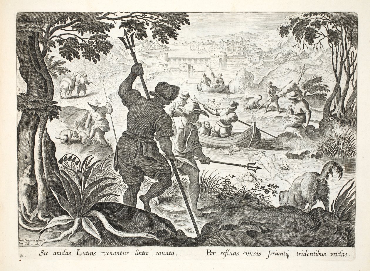 Fishing with Tridents, plate 90, illustration from 