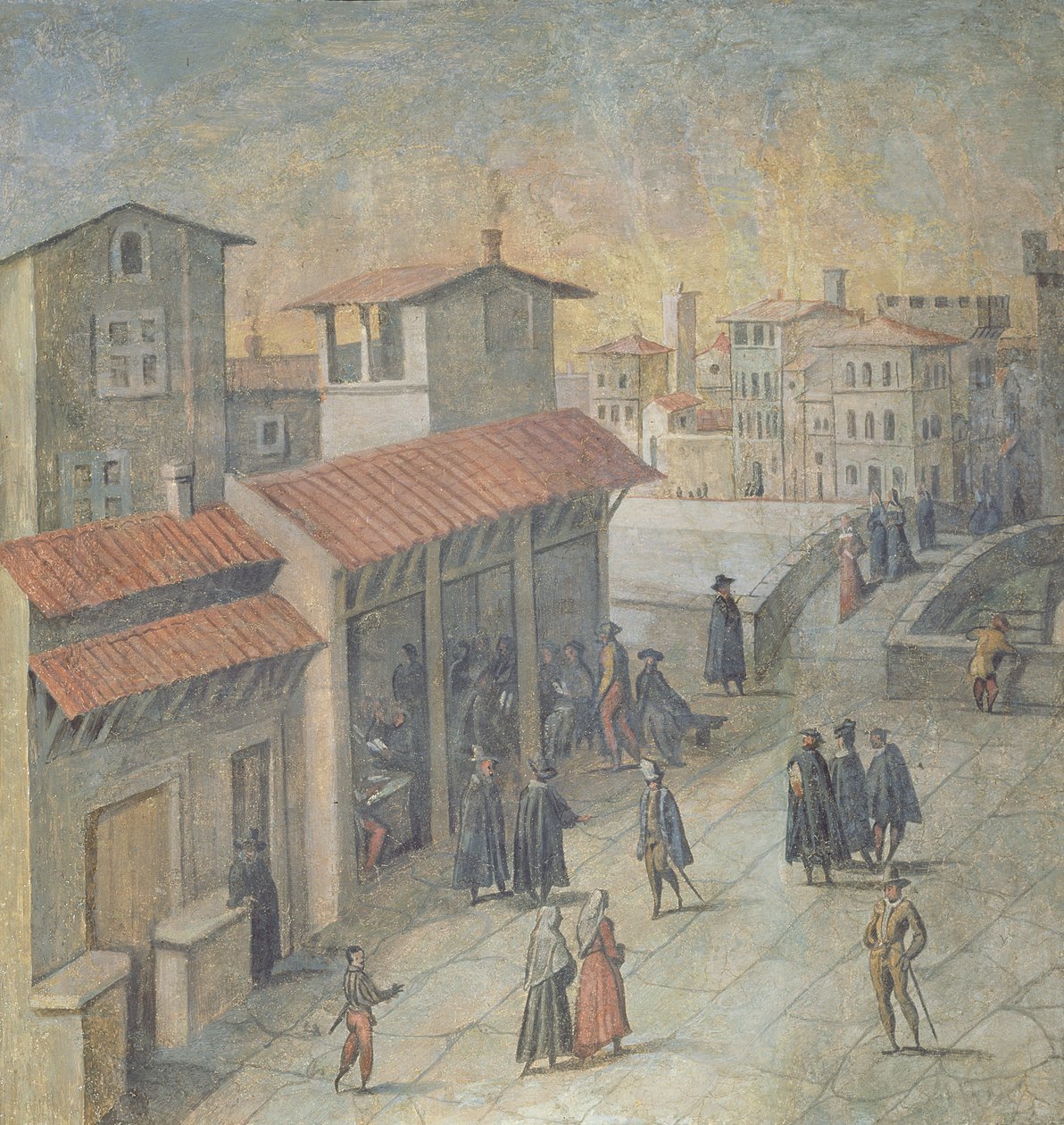 Ponte a Santa Trinita, Florence by Jan van der Straet
