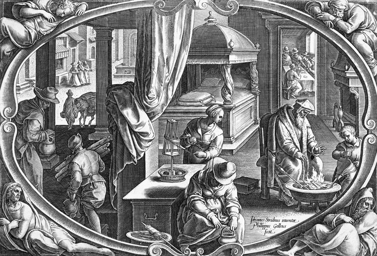 Winter, engraved by Philip Galle, c.1580 by Jan van der Straet