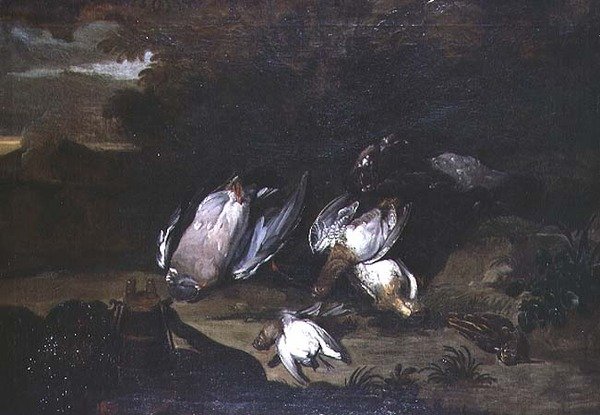 Still life of dead game by Jan (circle of) Fyt