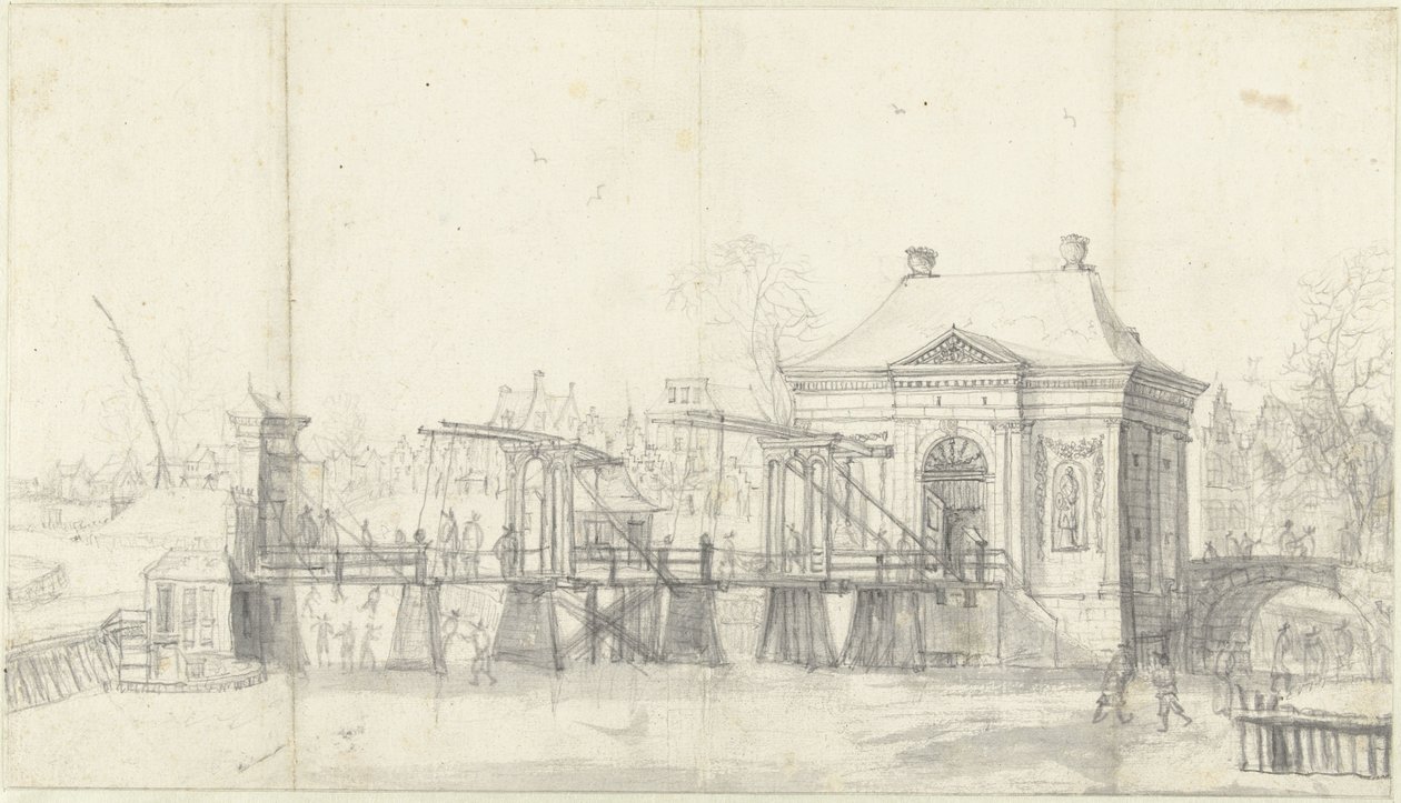 Heiligeweg Gate in Amsterdam in Winter by Jan Abrahamsz. Beerstraten