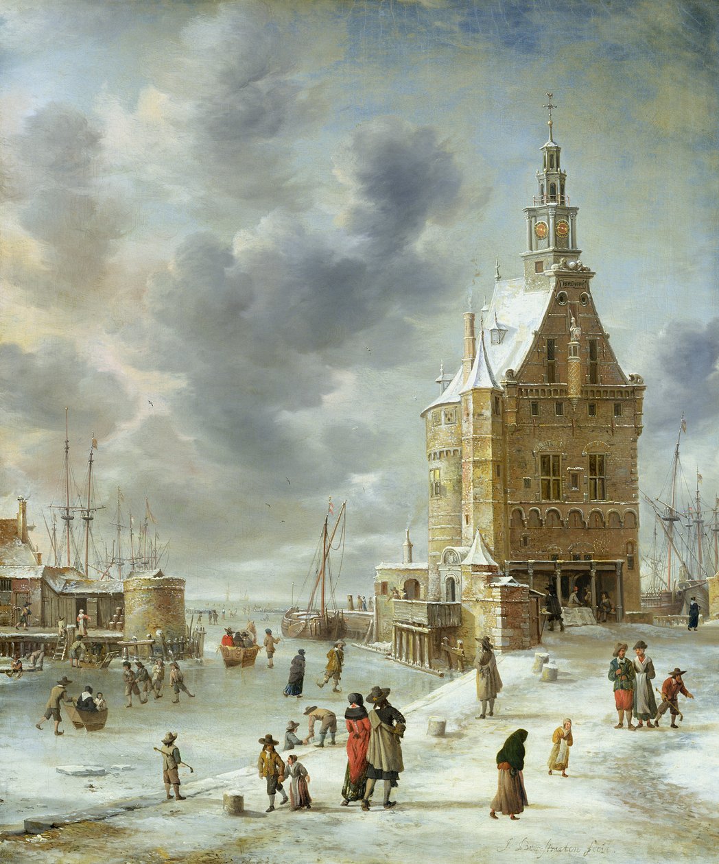 The City Gate of Hoorn by Jan Abrahamsz. Beerstraten